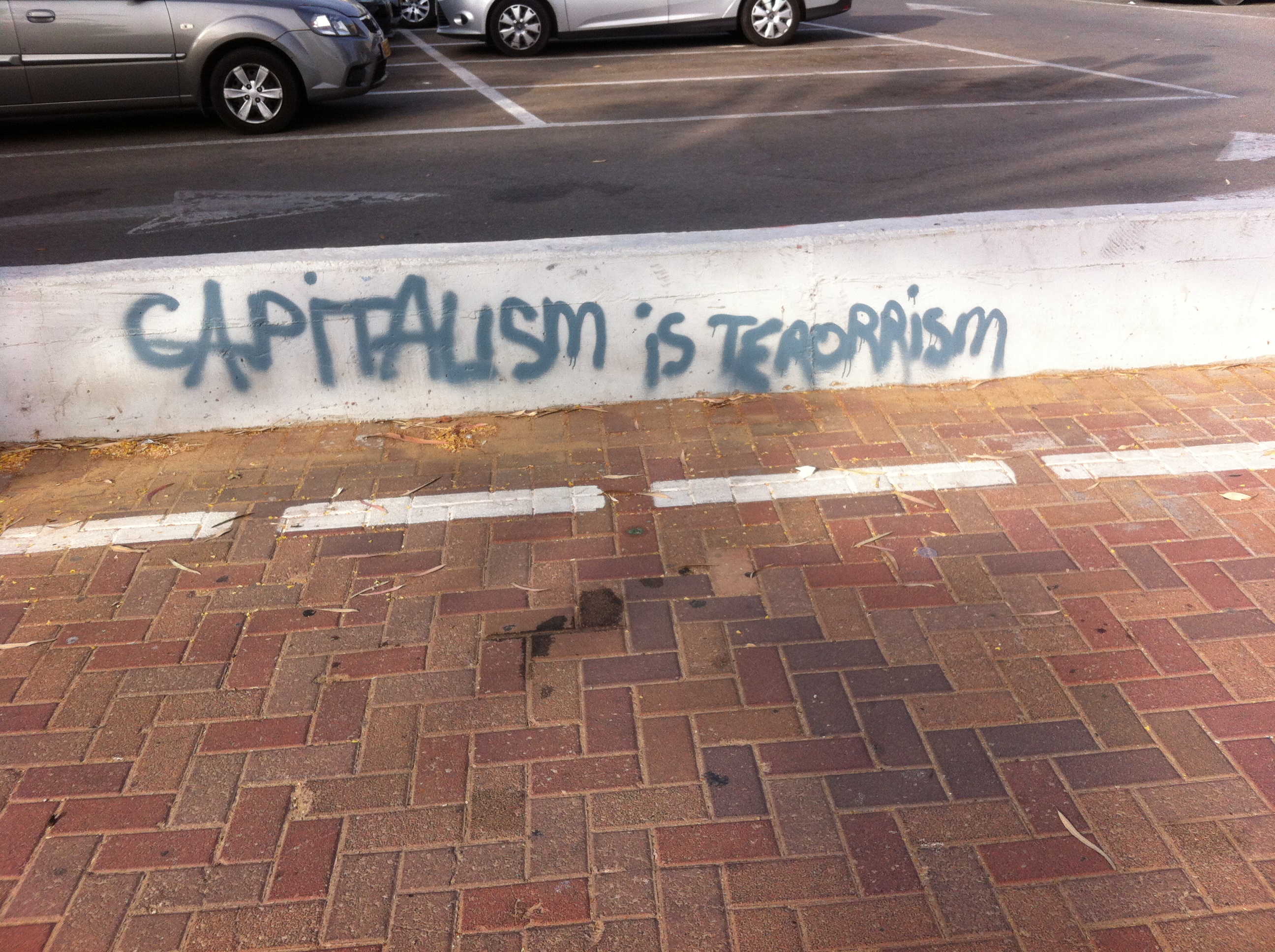 Capitalism is terorrism grafity