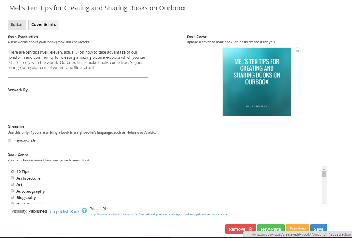 Mel’s Ten Tips for Creating and Sharing Books on Ourboox by Mel Rosenberg - מל רוזנברג - Ourboox.com