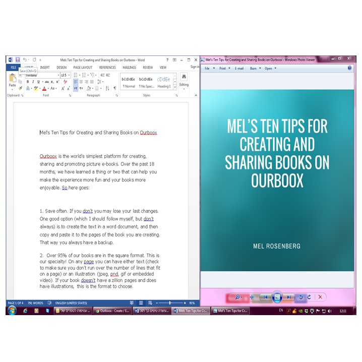 Mel’s Ten Tips for Creating and Sharing Books on Ourboox by Mel Rosenberg - מל רוזנברג - Ourboox.com