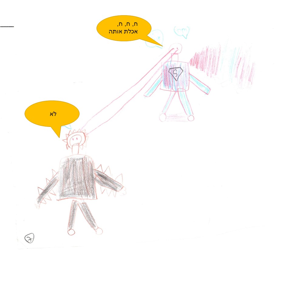 גיבורי העל מתאחדים by אילן  - Illustrated by כתבו וציירו אדם ודולב, כיתה ג