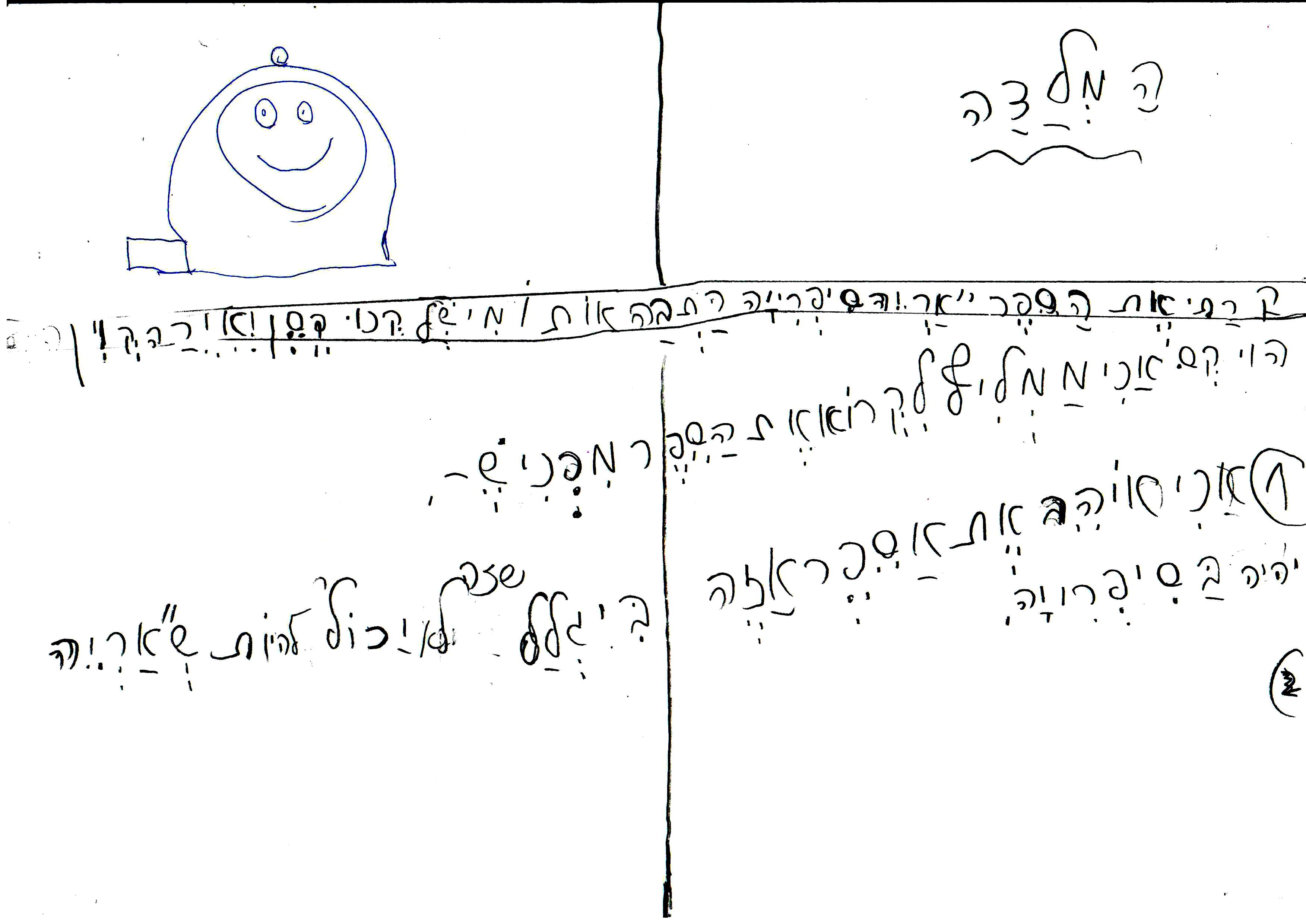 כתיבה של המלצה לספר, דו שייח וסוף אחר לסיפור אריה הספריה by אילן - Illustrated by כתבו וציירו תלמידי א