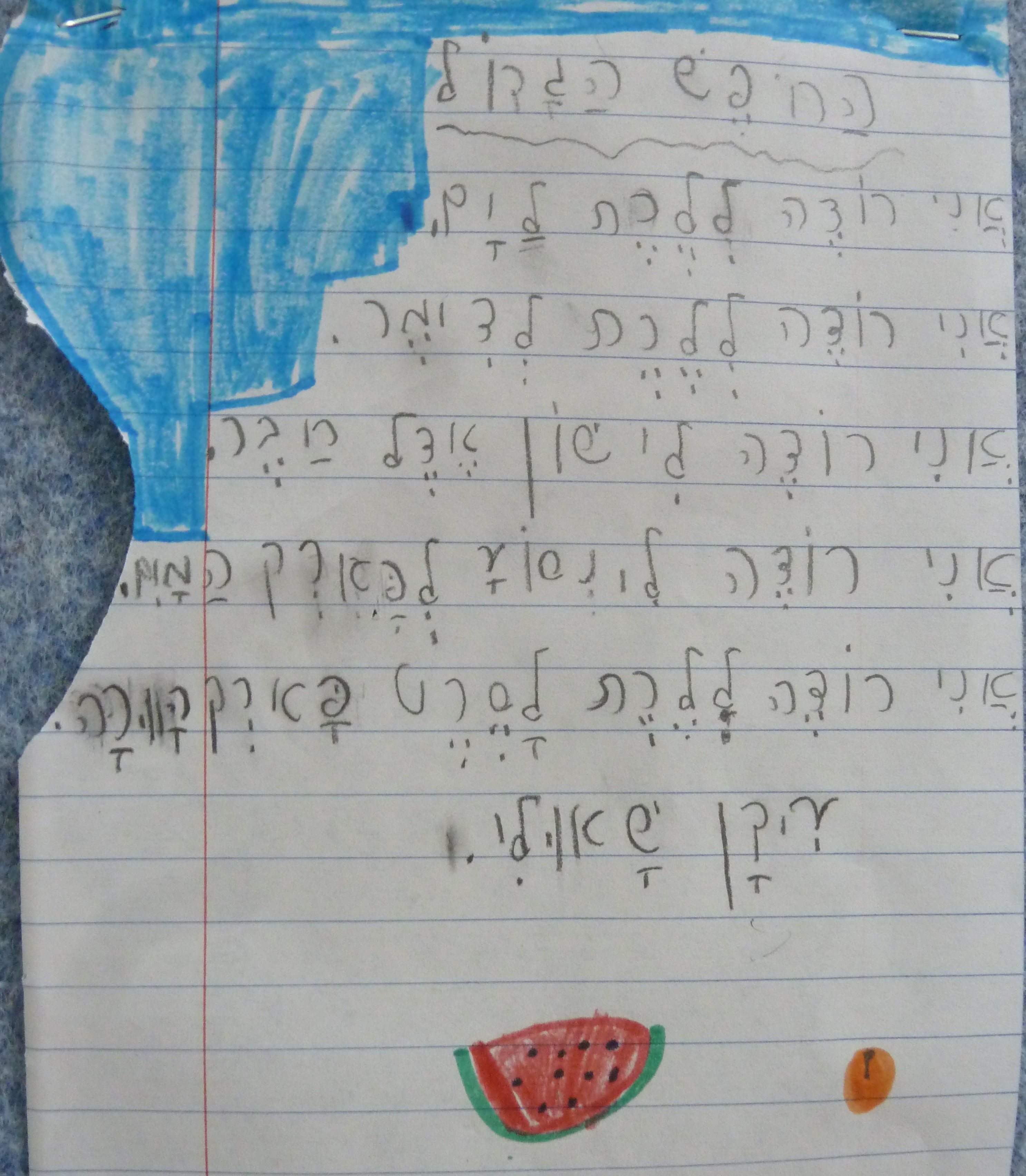 הכל אני יכול בחופש הגדול by אילן - Illustrated by כתבו וציירו תלמידי כיתה א