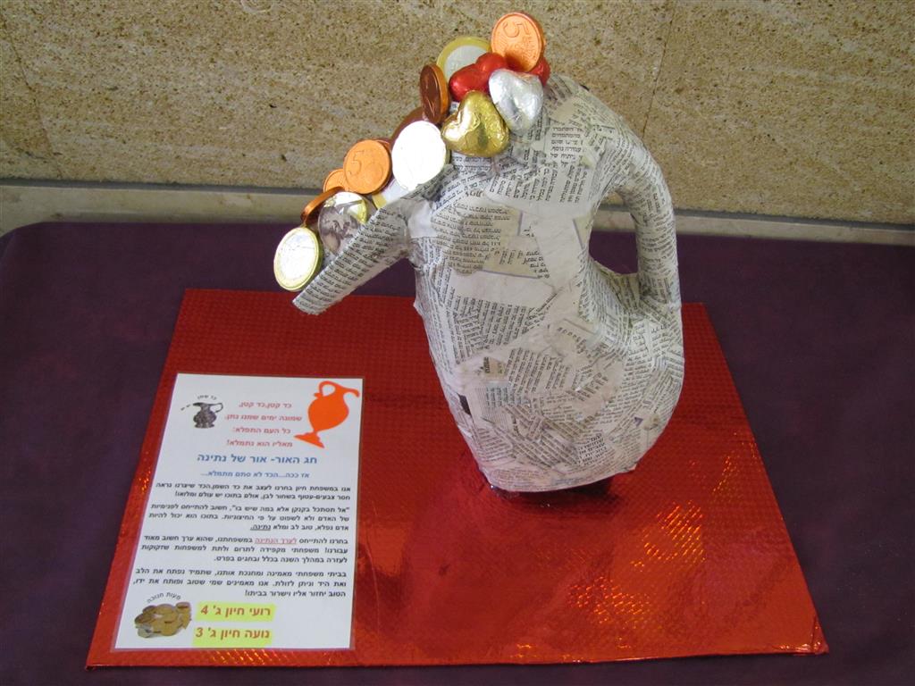 תלמידי בית ספר שיזף אור יהודה מעצבים חנוכיות, נרות, סביבונים וכדים בהלימה לערכים by אילן - Ourboox.com