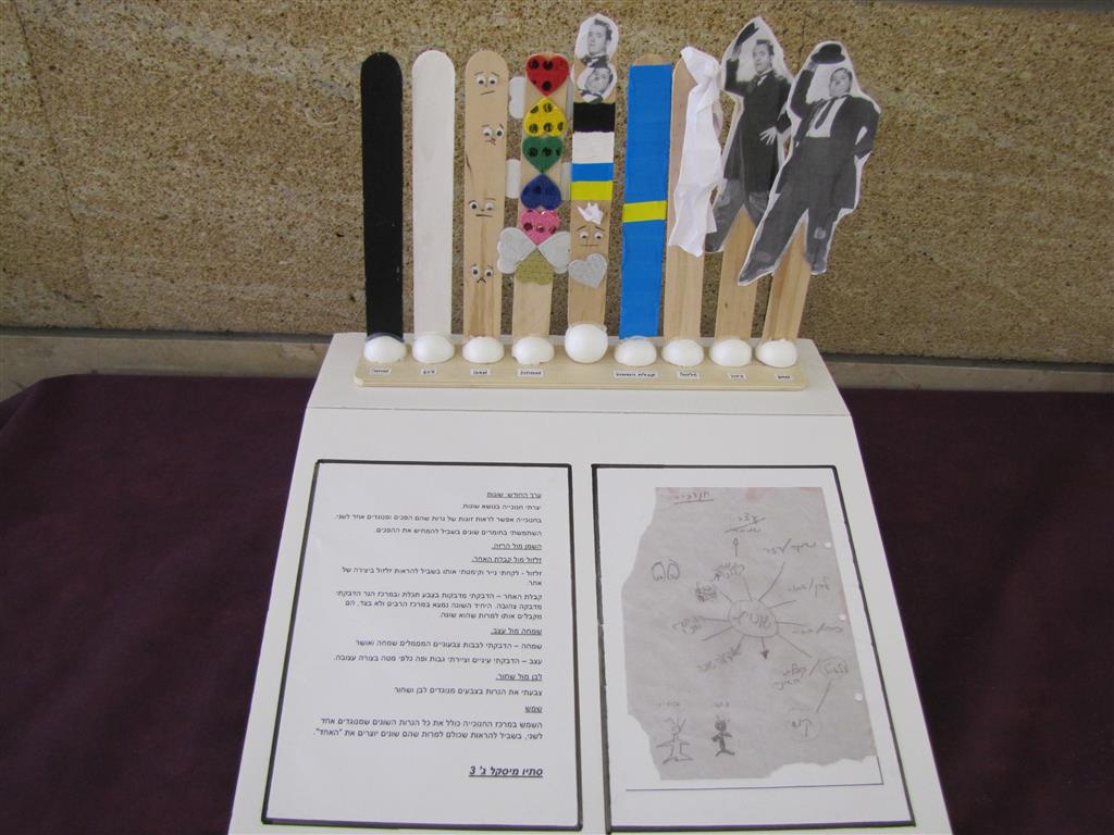 תלמידי בית ספר שיזף אור יהודה מעצבים חנוכיות, נרות, סביבונים וכדים בהלימה לערכים by אילן - Ourboox.com