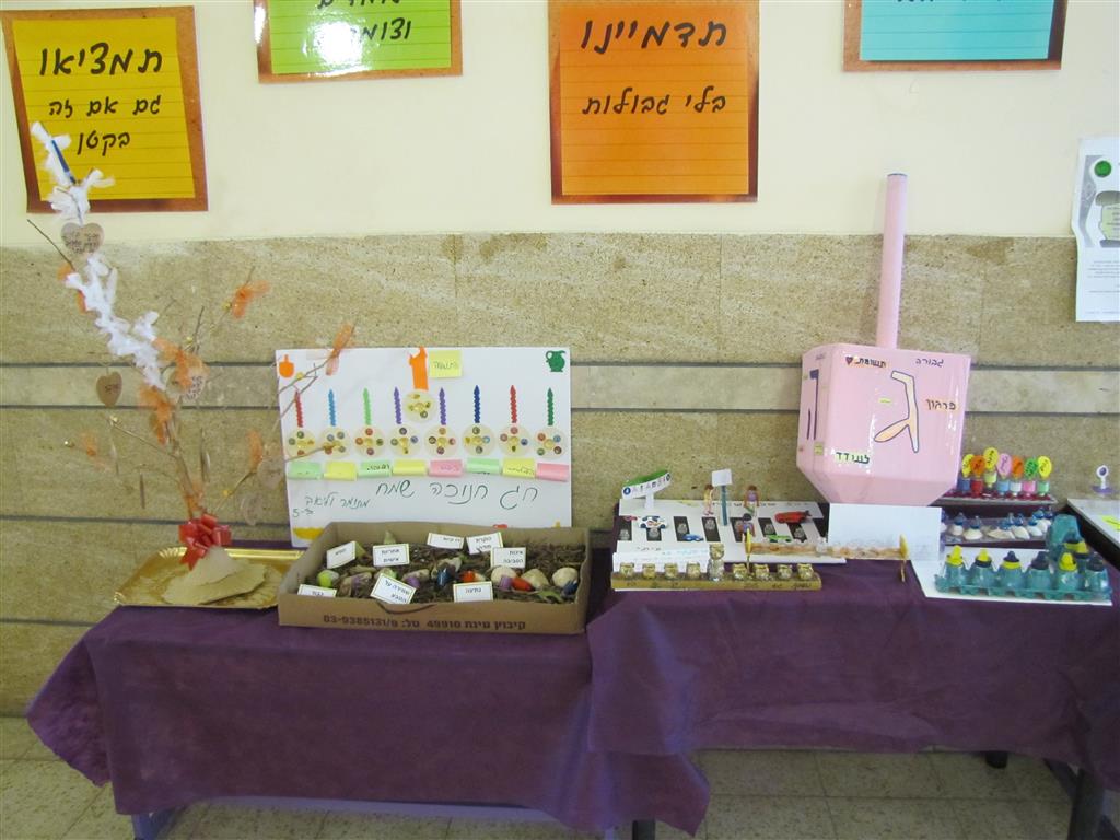 תלמידי בית ספר שיזף אור יהודה מעצבים חנוכיות, נרות, סביבונים וכדים בהלימה לערכים by אילן - Ourboox.com