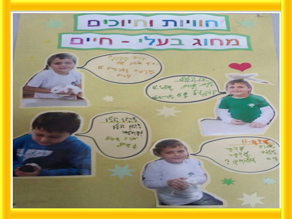 חוויות וחיוכים בחוג בעלי חיים כיתה ב’ 2 by yafitseadya - Illustrated by כתבו תלמידי כיתה ב