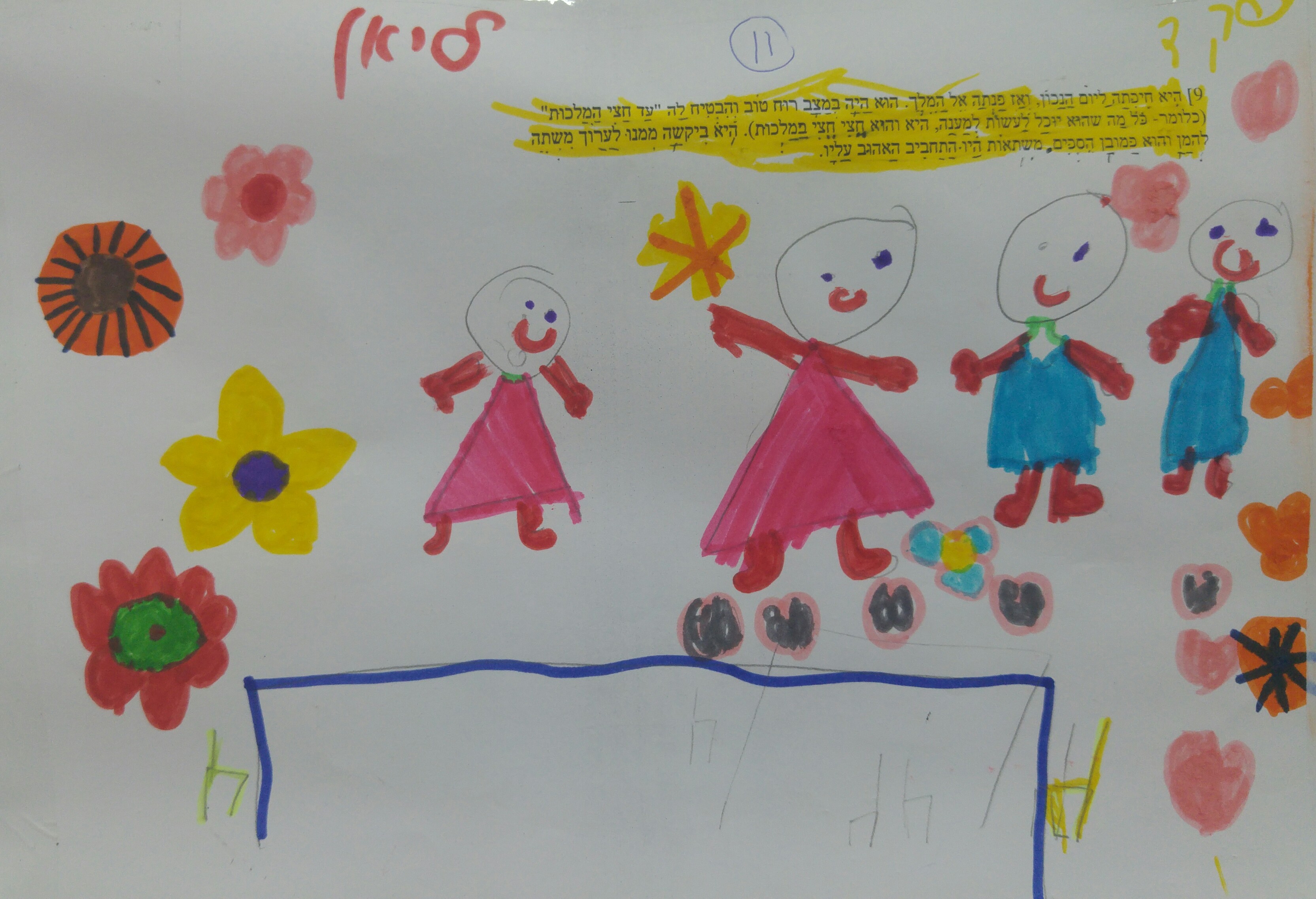 “מסיבת הוואי” הגדולה בפורים בכיתה א’2 by אילן  - Illustrated by ציירו תלמידי כיתה א