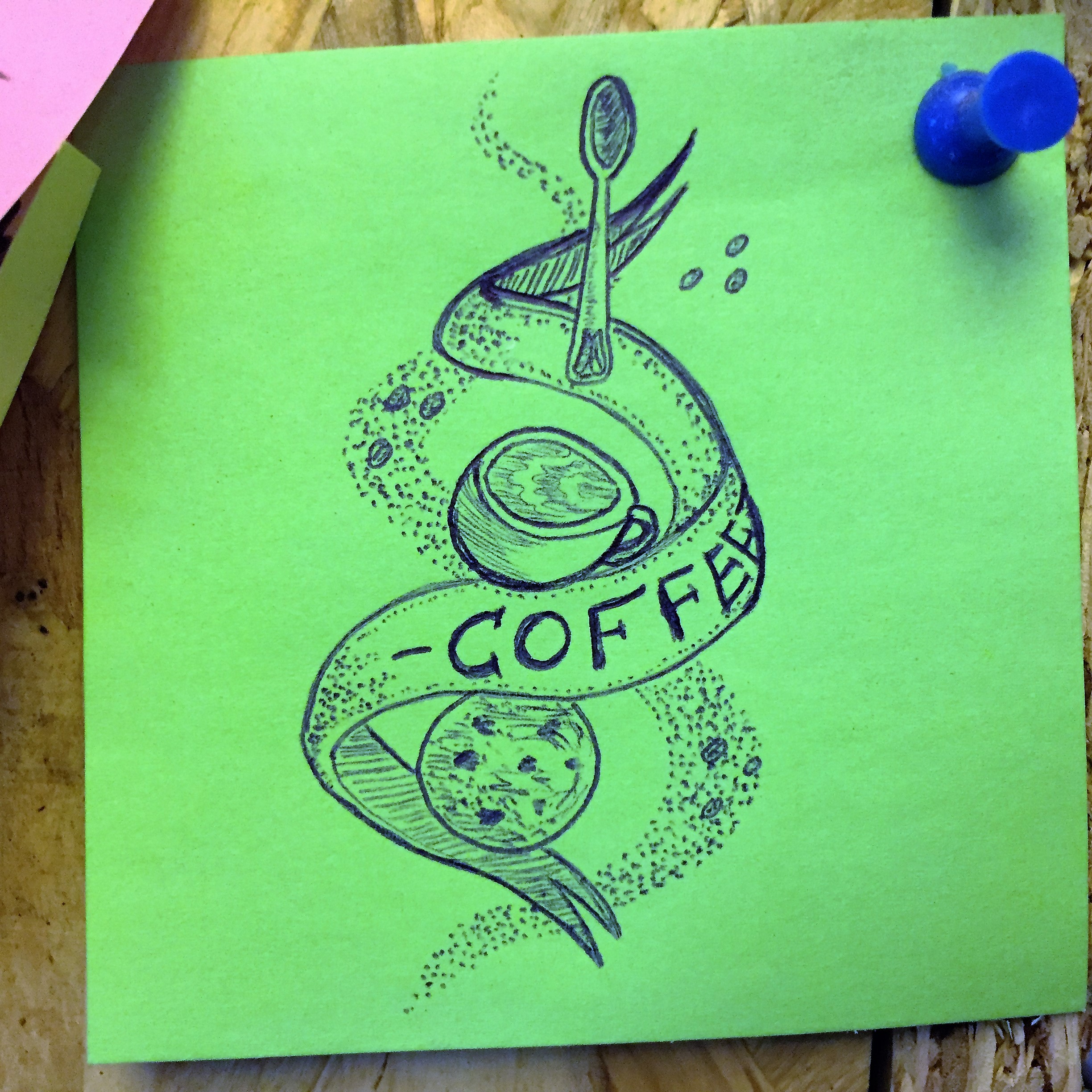 The Coffee Shop on Ahad Haam 51 – Customer Sketches by Mel Rosenberg - מל רוזנברג - Illustrated by Lotsa Customers - Ourboox.com