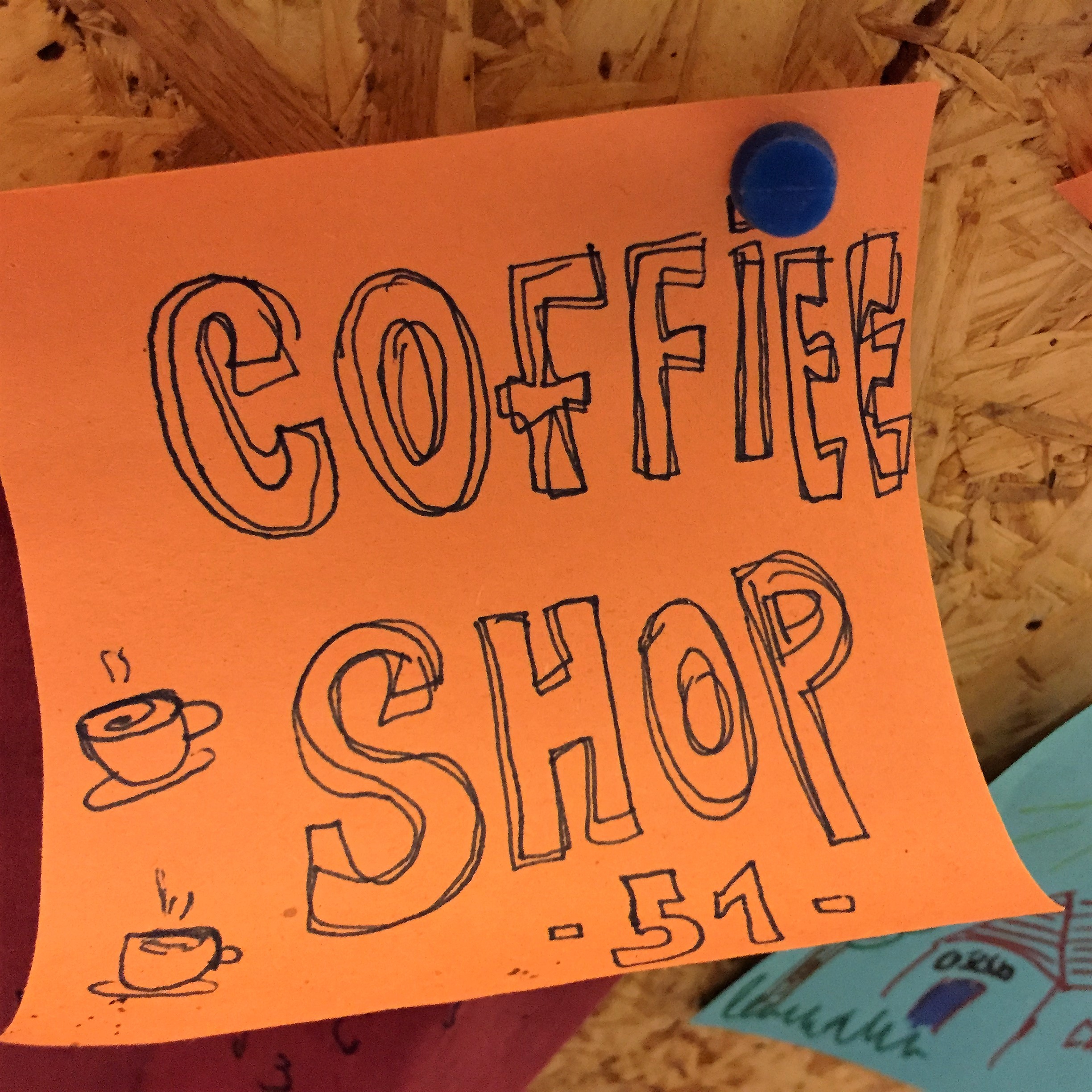 The Coffee Shop on Ahad Haam 51 – Customer Sketches by Mel Rosenberg - מל רוזנברג - Illustrated by Lotsa Customers - Ourboox.com