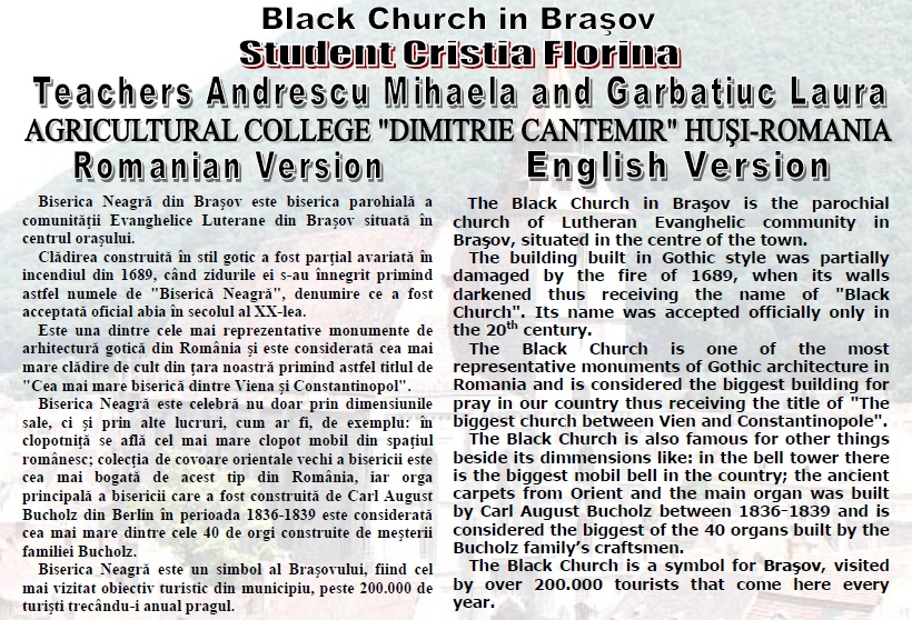 7 WONDERS OF YOUR COUNTRY The Agricultural College ”Dimitrie Cantemir” HUSI – ROMANIA Teachers coordinators Andrescu Mihaela and Garbatiuc Laura by Andrescu Mihaela - Ourboox.com