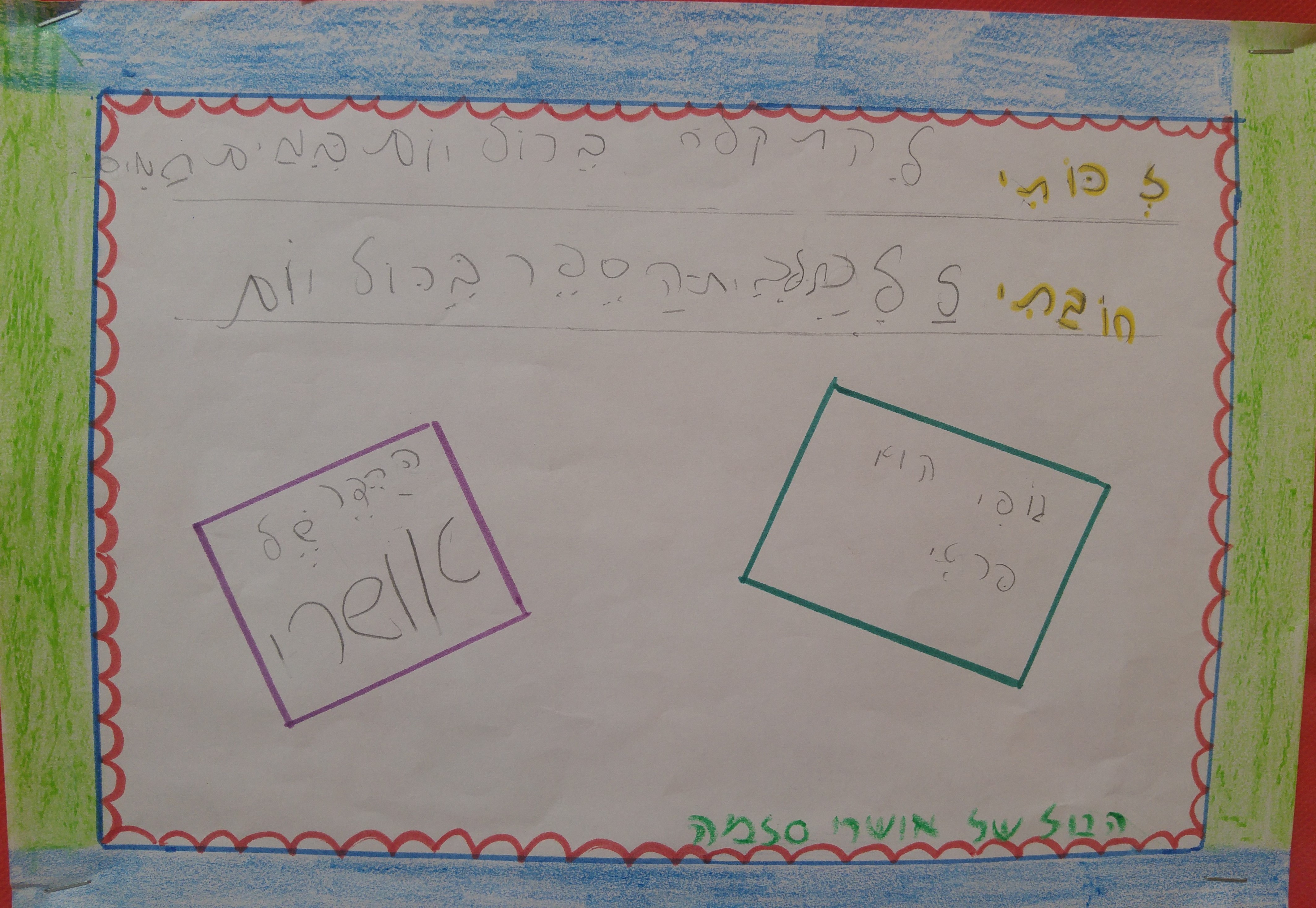 by אילן - Illustrated by ציירו וכתבו תלמידי כיתה ב