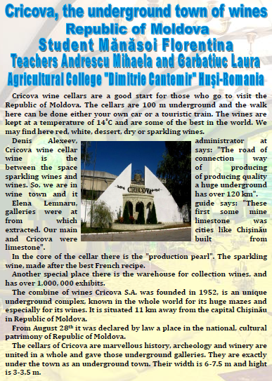 7 WONDERS OF YOUR COUNTRY The Agricultural College ”Dimitrie Cantemir” HUSI – ROMANIA Teachers coordinators Andrescu Mihaela and Garbatiuc Laura by Andrescu Mihaela - Ourboox.com