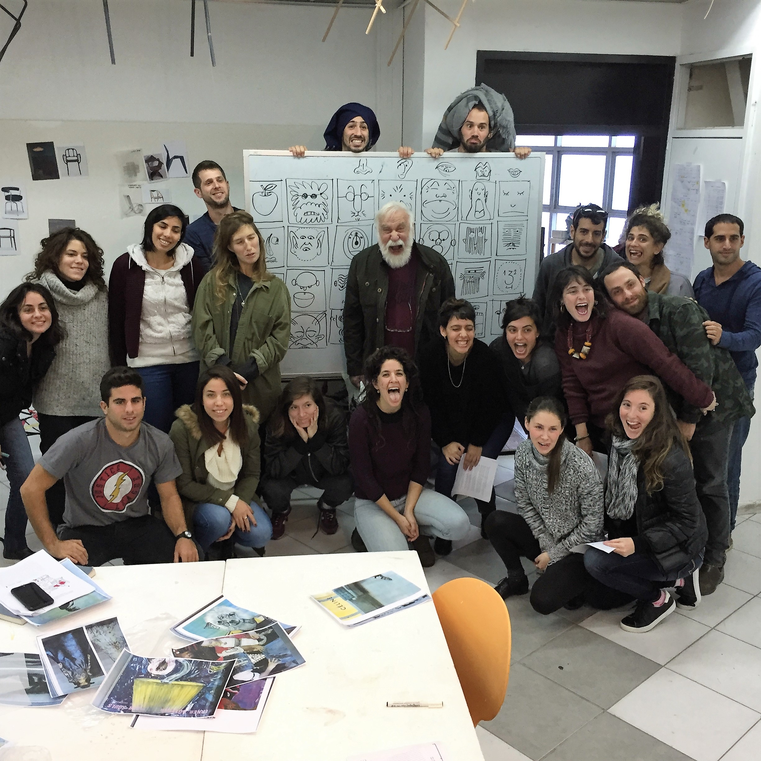 Drawing Faces with Danny Kerman at Shenkar College Department of Industrial Design by Mel Rosenberg - מל רוזנברג - Illustrated by Danny Kerman and the students of Shenkar College - Ourboox.com