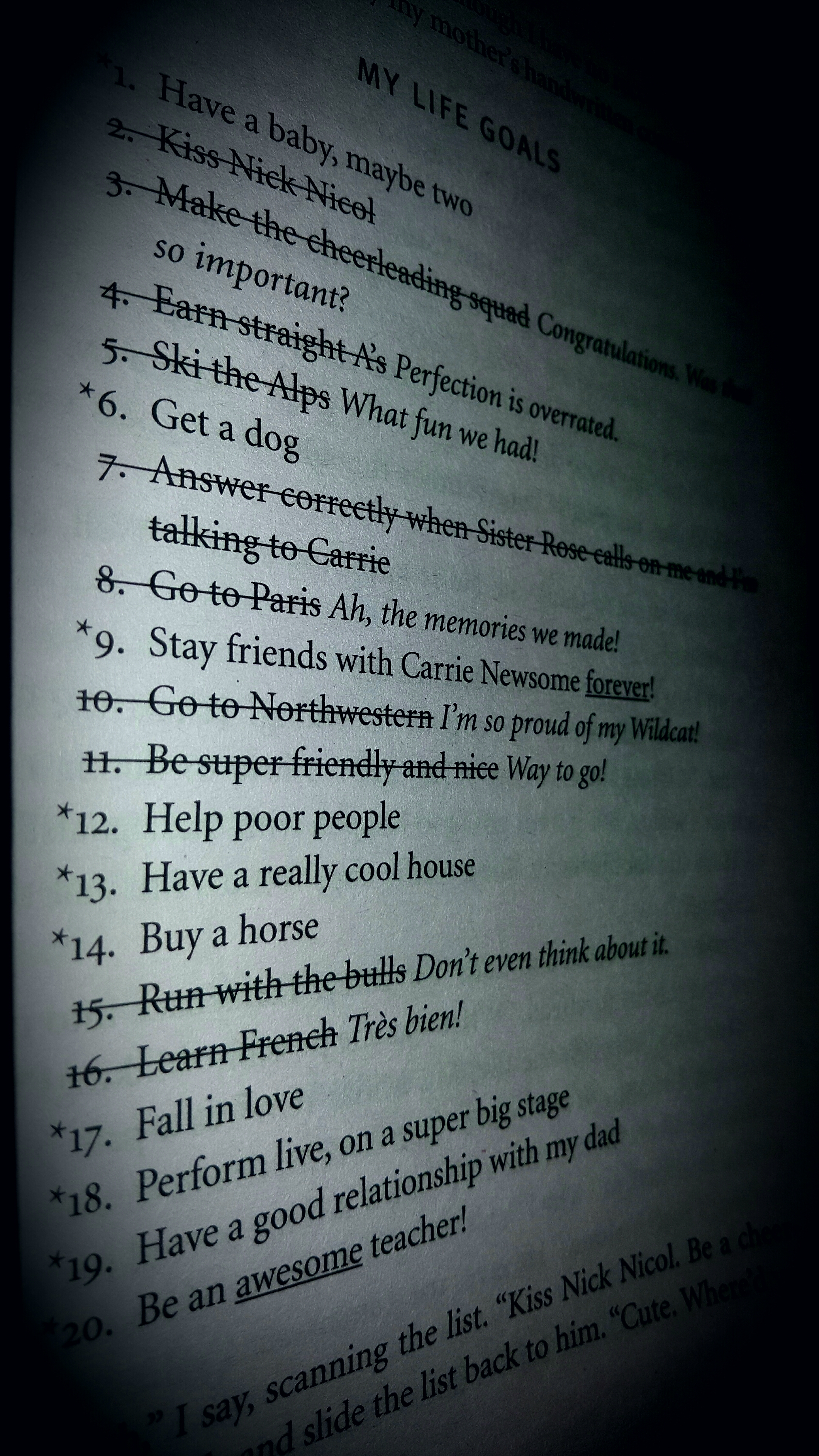 the assignment The Life List by maysan hendawi - Ourboox.com