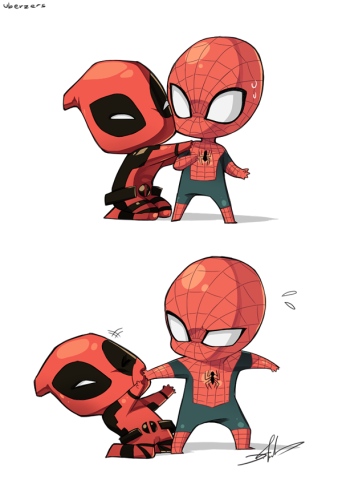 Spiderman vs Deadpool by Eugenia González Betancor - Ourboox.com