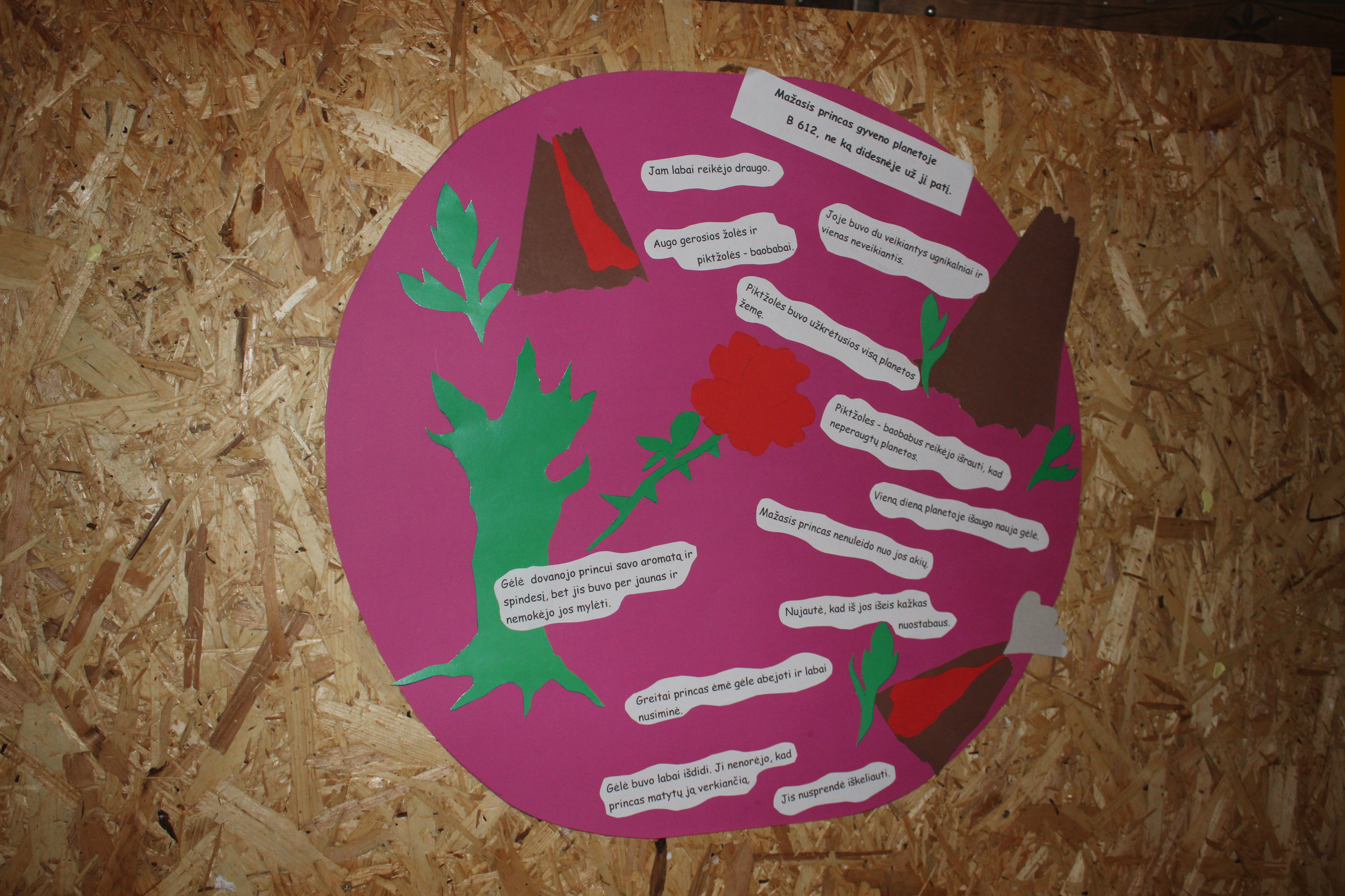 THE LITTLE PRINCE by Loreta - Illustrated by by students of 8th grade and their teacher Virginia Krikscikiene; logo of the project "Today