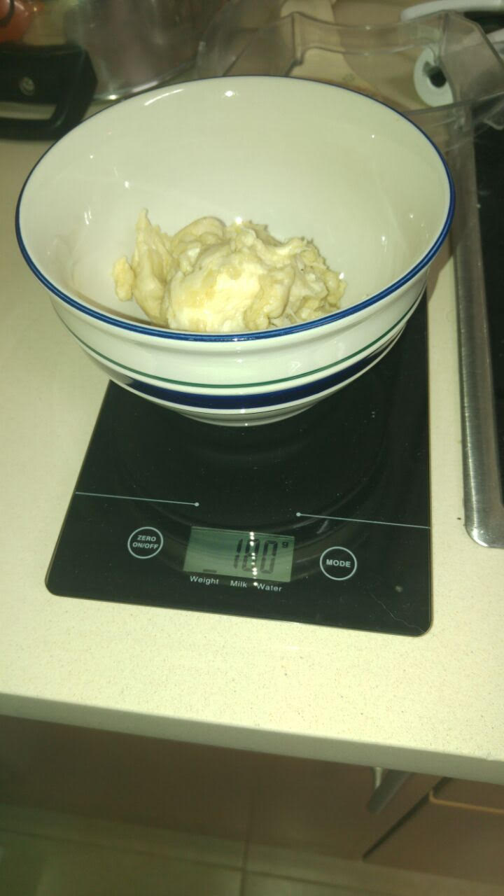 שלב שקילת הבצק