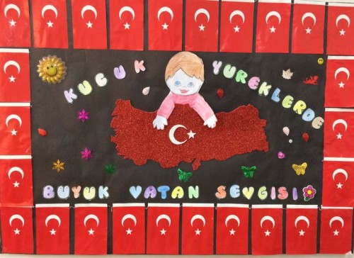 VATAN VE BAYRAK by Küçük Yüreklerde Büyük Vatan Sevgisi - Illustrated by Projenin Ortak Şiir Çalışması - Ourboox.com