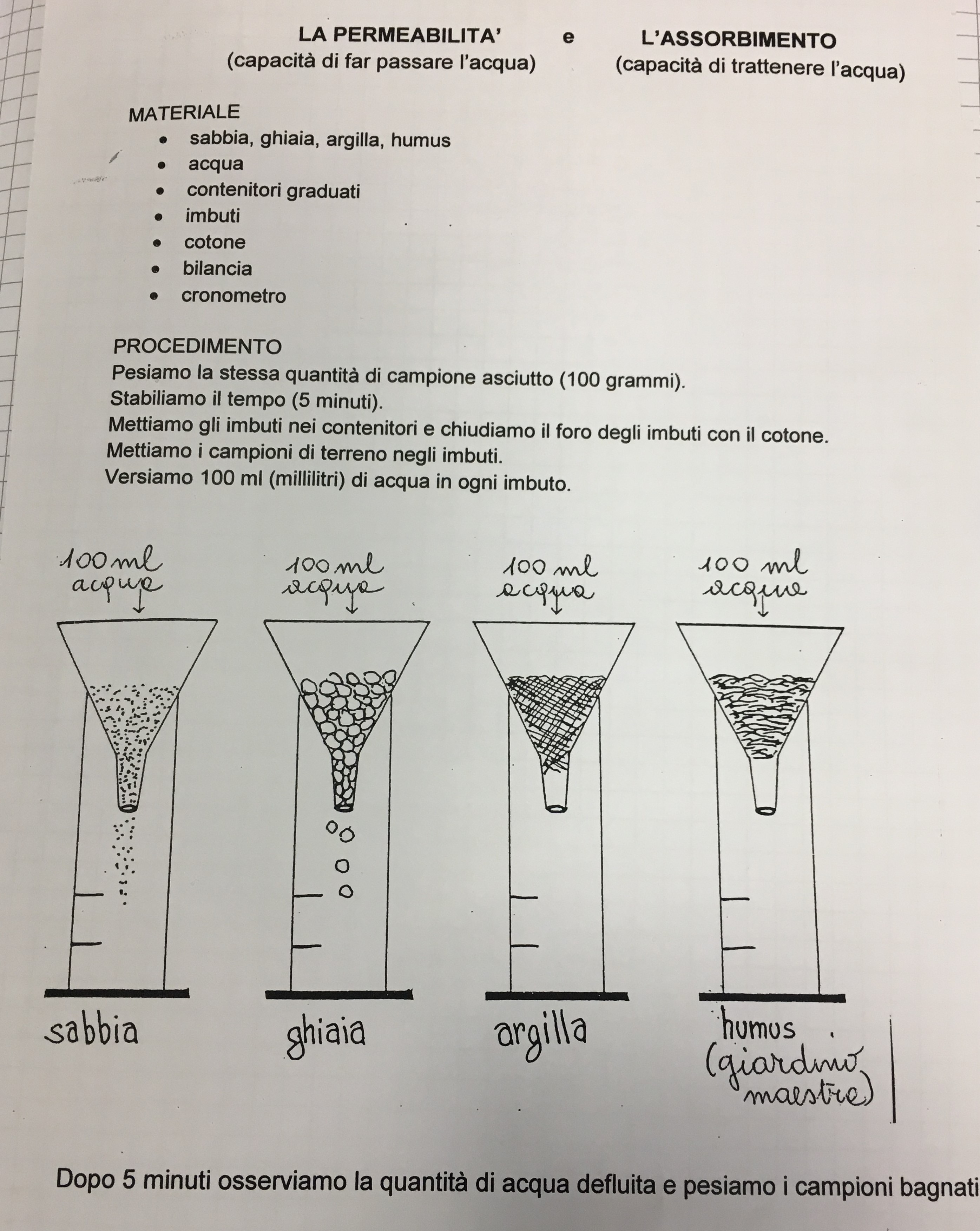 THE SOIL AND THE WATER: a scientific activity in 3^ class by mostardini francesca - Illustrated by Francesca Mostradini - Ourboox.com