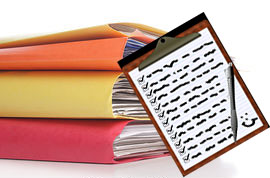 files and a clipboard