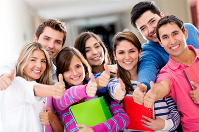 image of happy students