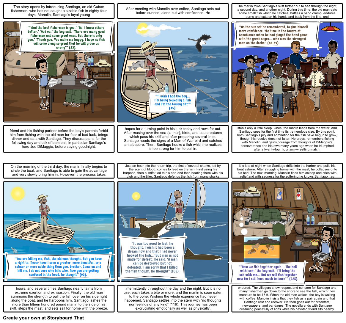 the old man and the sea by aya - Illustrated by aya - Ourboox.com