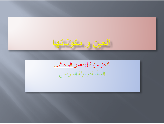 الإيقاظ العلمي : العين by omar louhichi - Illustrated by عمر الوحيشي - Ourboox.com