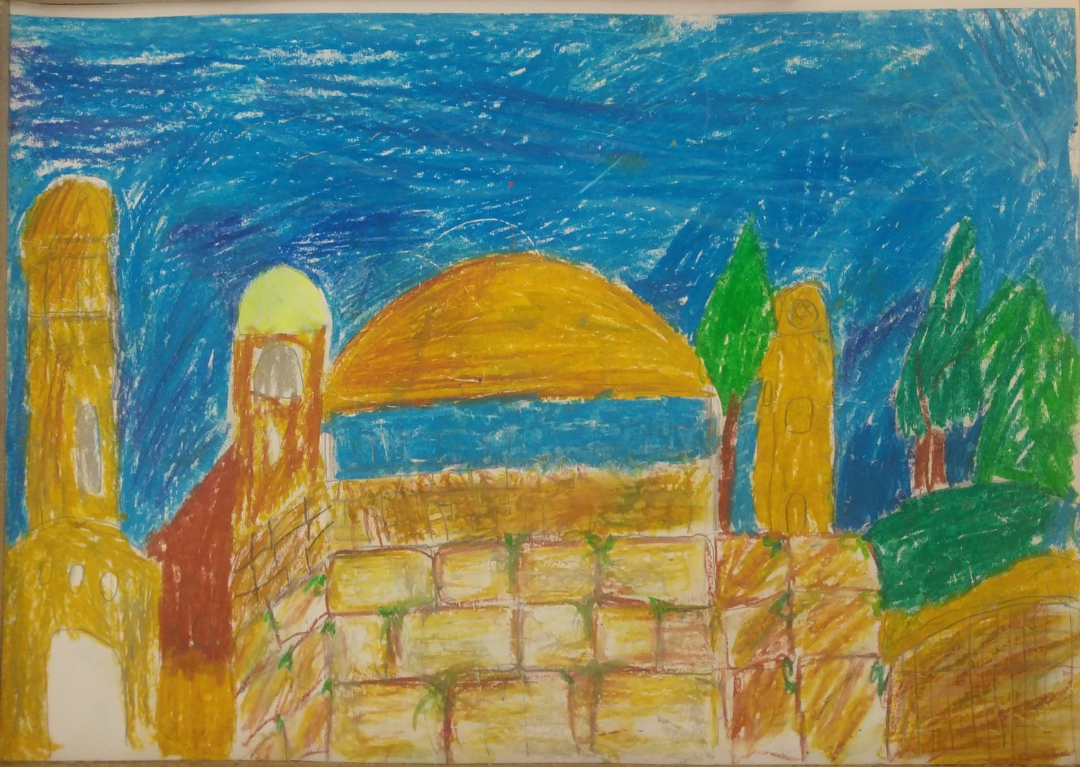 תלמידי שיזף מציירים את נופי ירושלים בהנחיית המורות לאומנות דנית ושולמית by אילן  - Ourboox.com