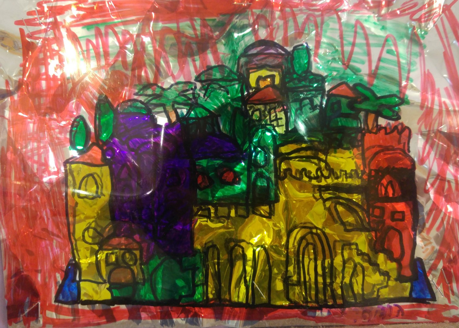 תלמידי שיזף מציירים את נופי ירושלים בהנחיית המורות לאומנות דנית ושולמית by אילן  - Ourboox.com