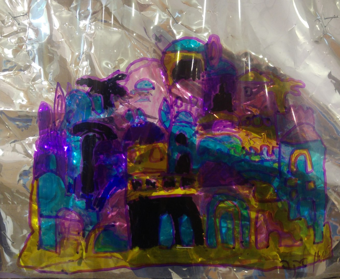 תלמידי שיזף מציירים את נופי ירושלים בהנחיית המורות לאומנות דנית ושולמית by אילן  - Ourboox.com