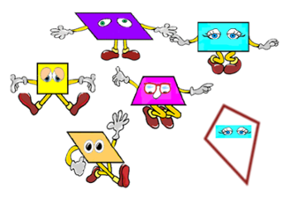 عائلة الاشكال الرباعية by amani taya - Illustrated by اماني تايه - Ourboox.com