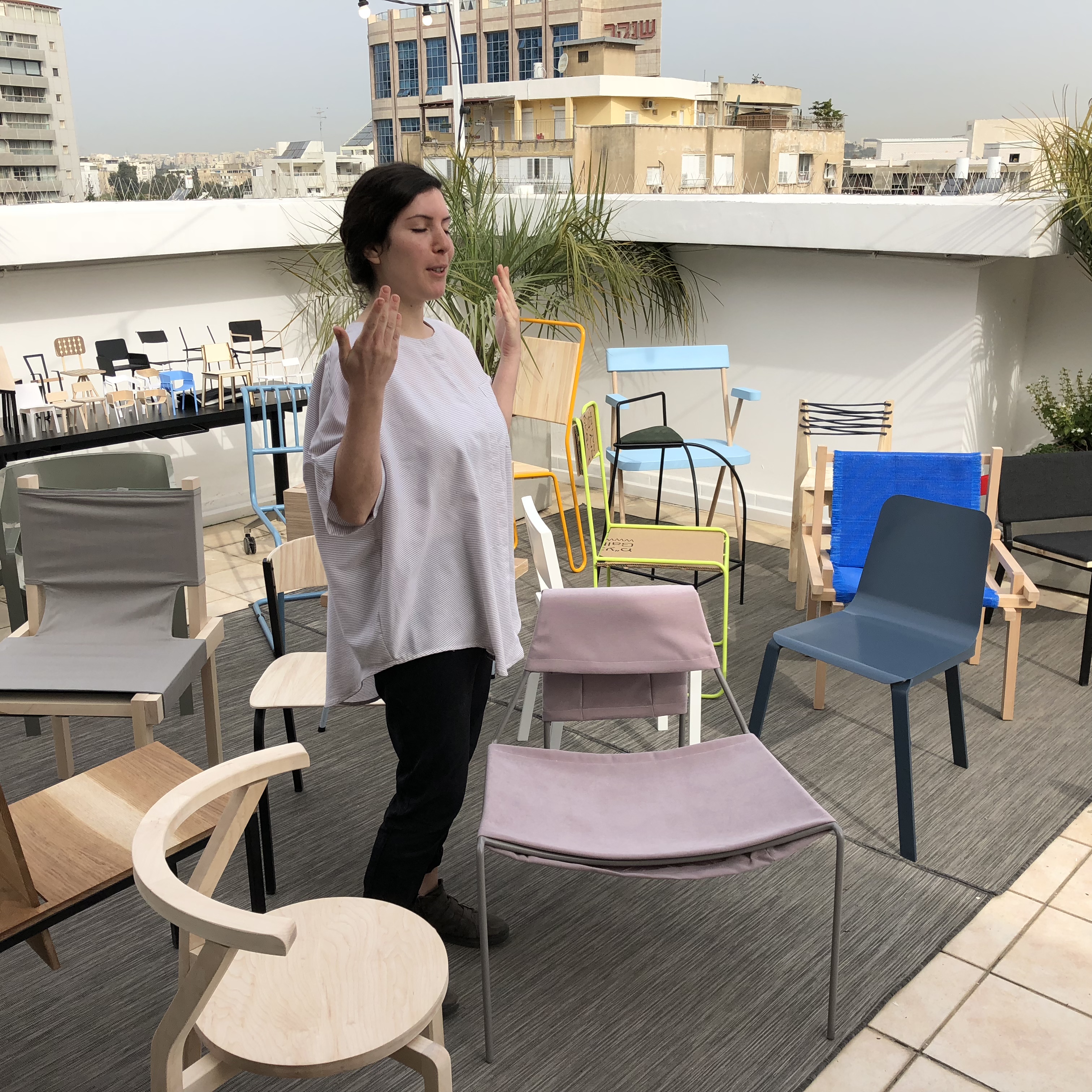Chairs on the Rooftop at Shenkar by Mel Rosenberg - מל רוזנברג - Ourboox.com