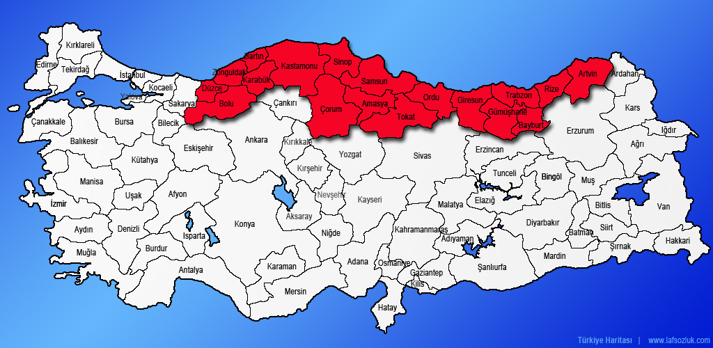 KARADENİZ BÖLGESİ TÜRKİYE
