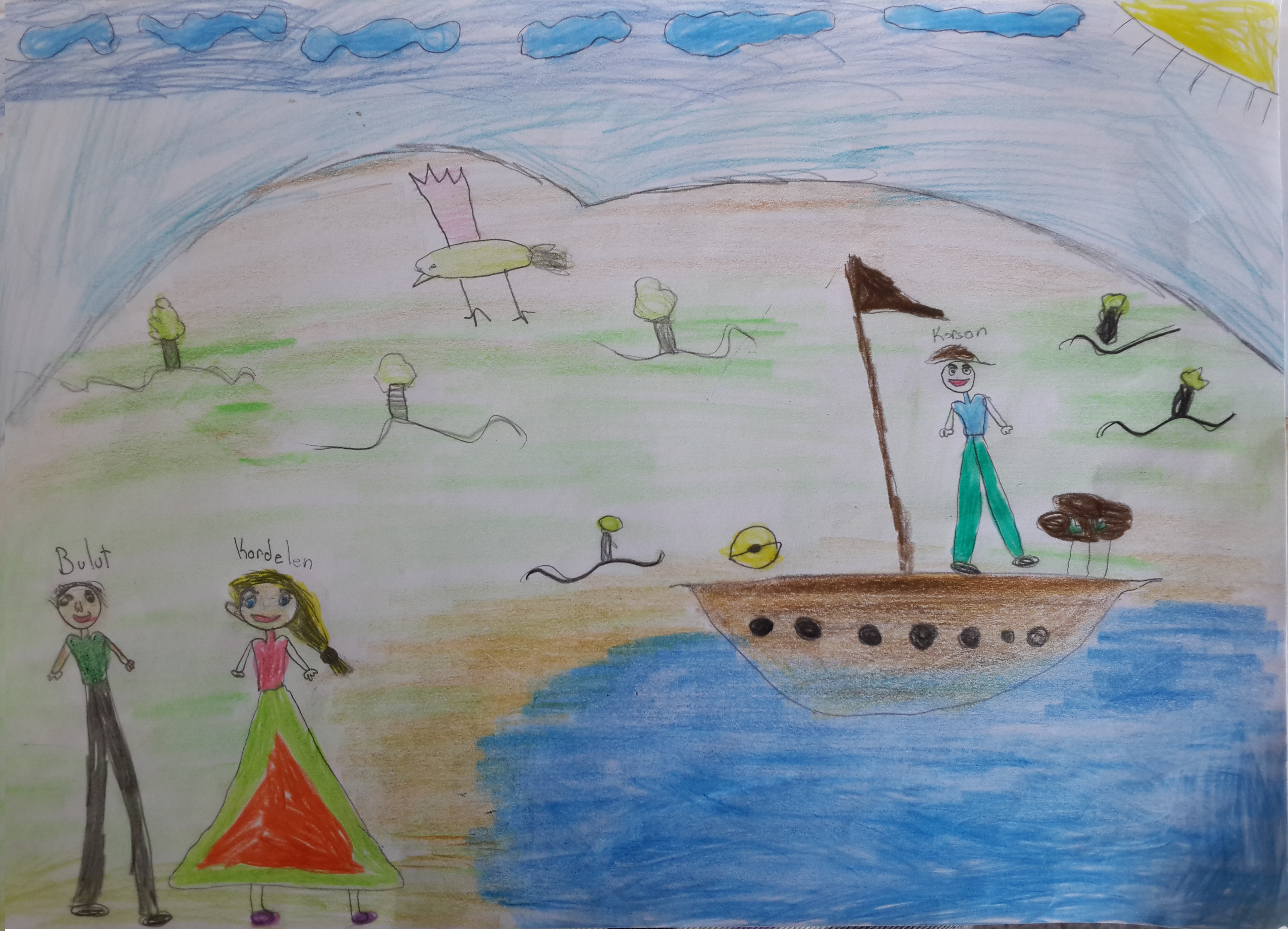 Kardelen ile Bulut Korsanlara Karşı by idris KALINSAZLIOĞLU - Illustrated by 3/B SINIFI ÖĞRENCİLERİ - Ourboox.com