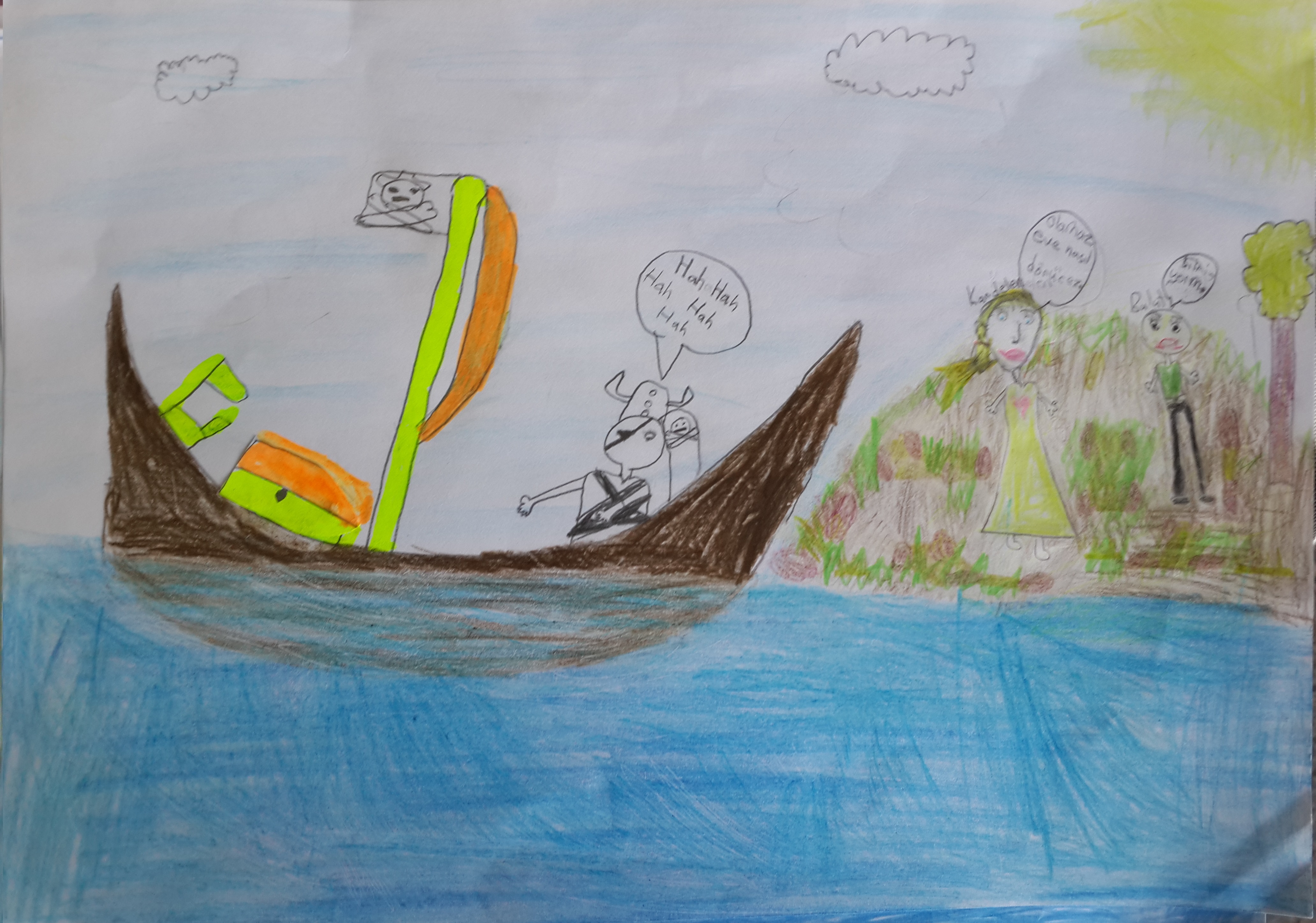 Kardelen ile Bulut Korsanlara Karşı by idris KALINSAZLIOĞLU - Illustrated by 3/B SINIFI ÖĞRENCİLERİ - Ourboox.com