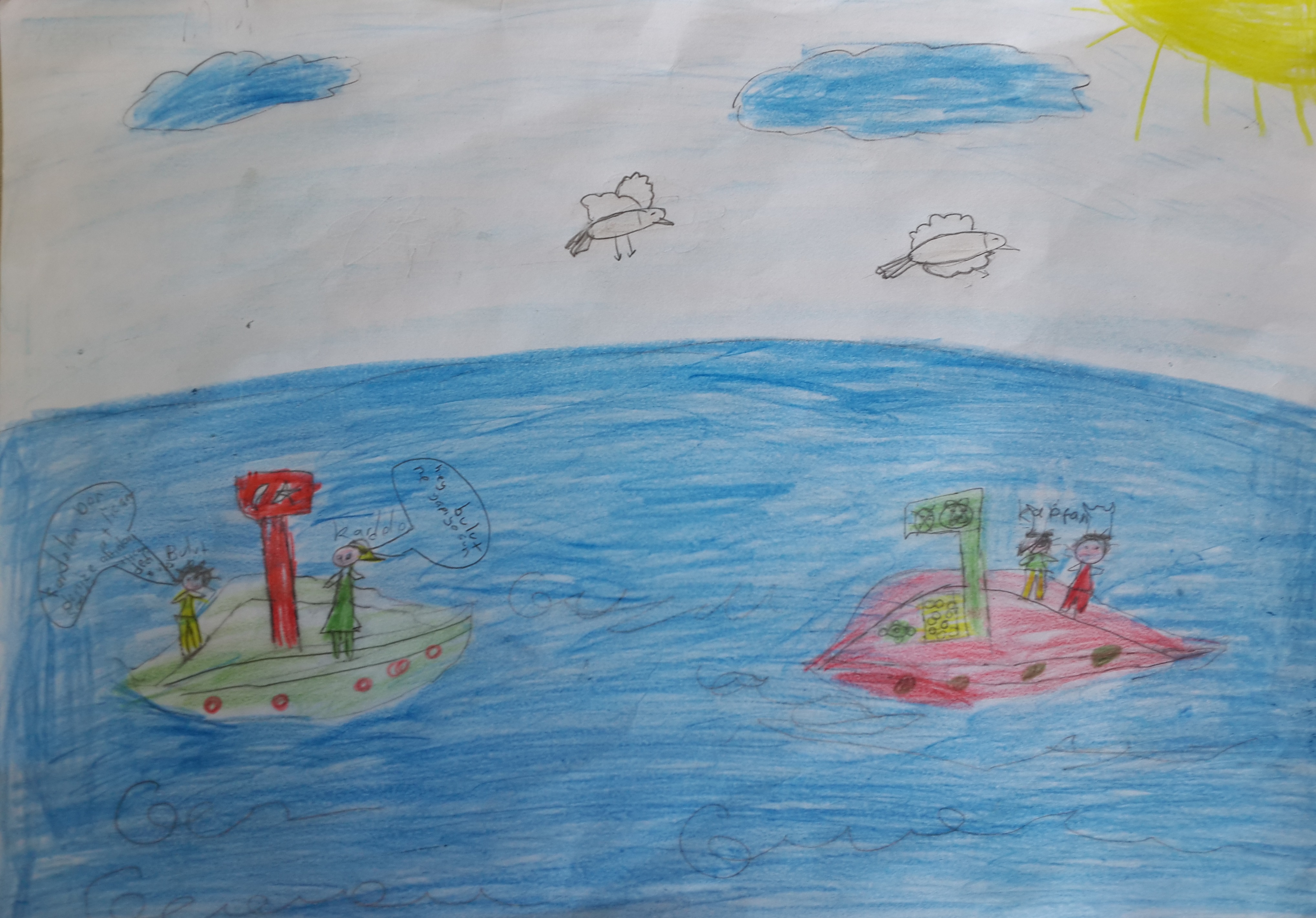 Kardelen ile Bulut Korsanlara Karşı by idris KALINSAZLIOĞLU - Illustrated by 3/B SINIFI ÖĞRENCİLERİ - Ourboox.com