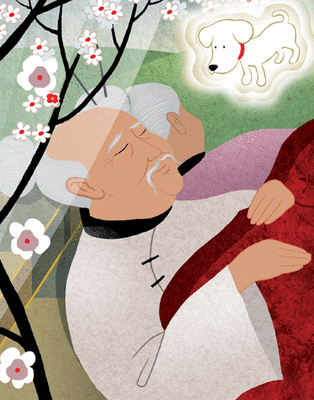 Le grand-père qui faisait fleurir les arbres by lina radhouani - Illustrated by lina radhouani - Ourboox.com