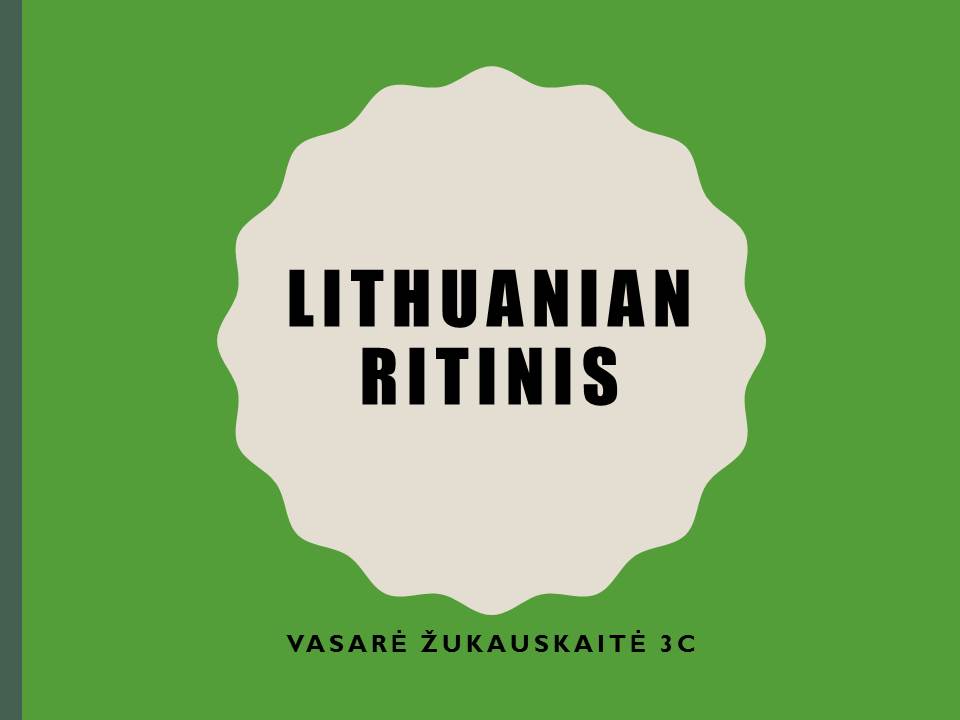 Lithuanian ritinis by Vasare - Ourboox.com