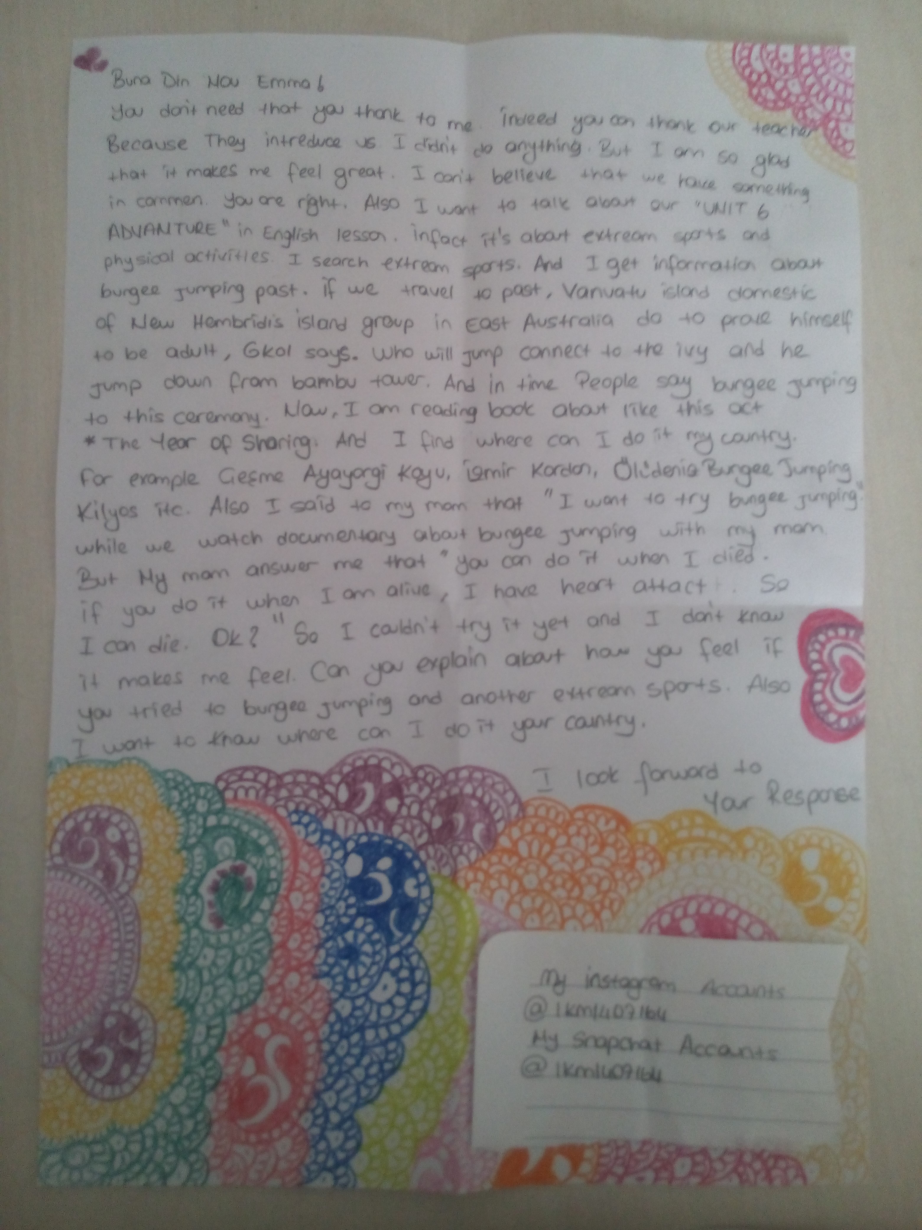 Letter by emine çolakkadıoğlu - Ourboox.com