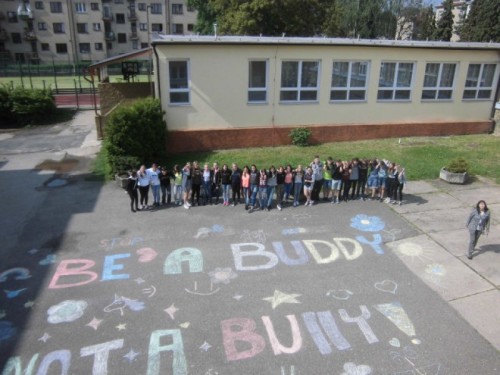 Our mural Be a buddy, not a bully!