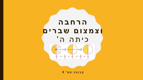 צמצום והרחבת שברים by mor mizrahy - Ourboox.com