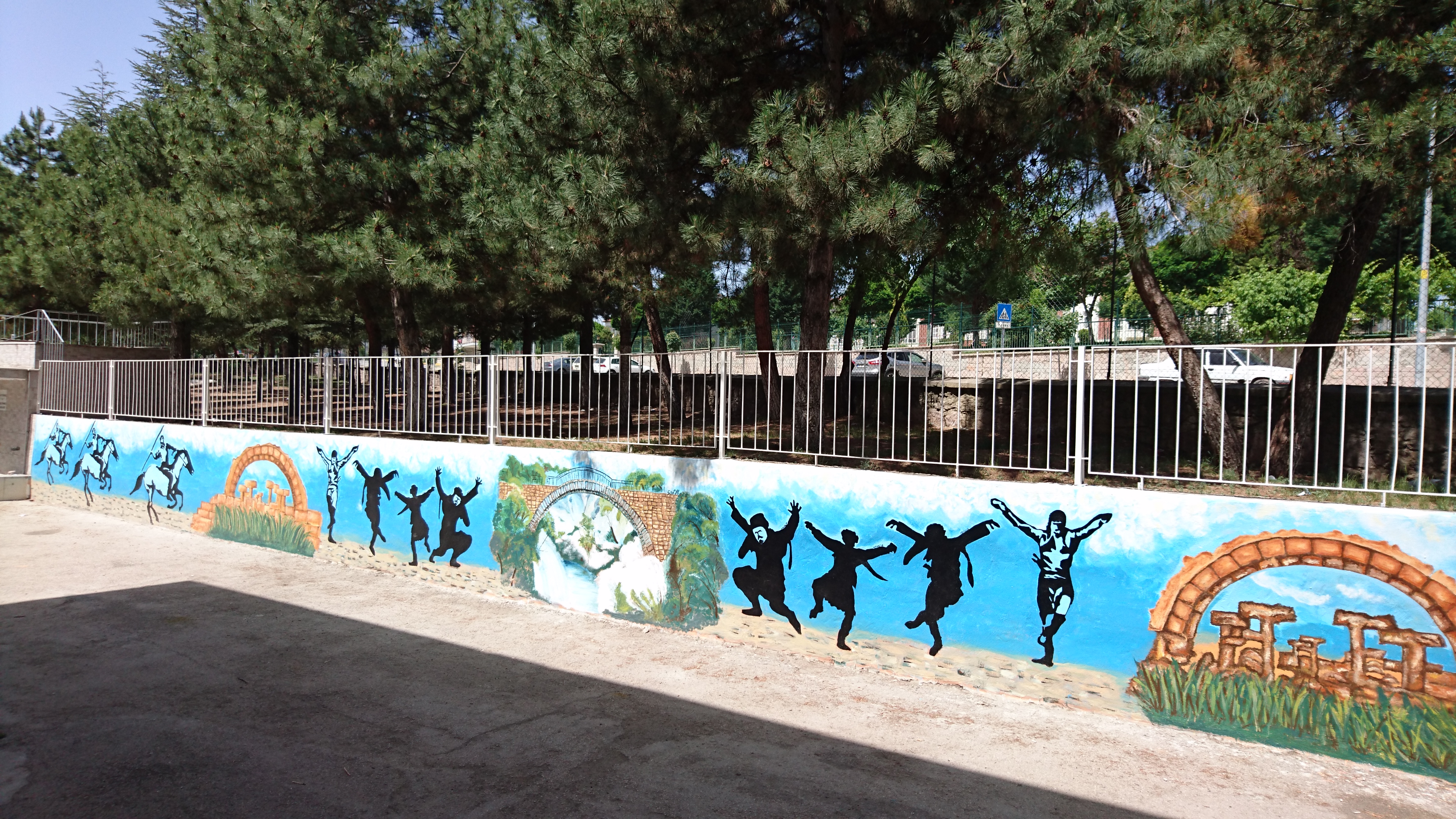 okulumuza sanat sokağı yapıldı