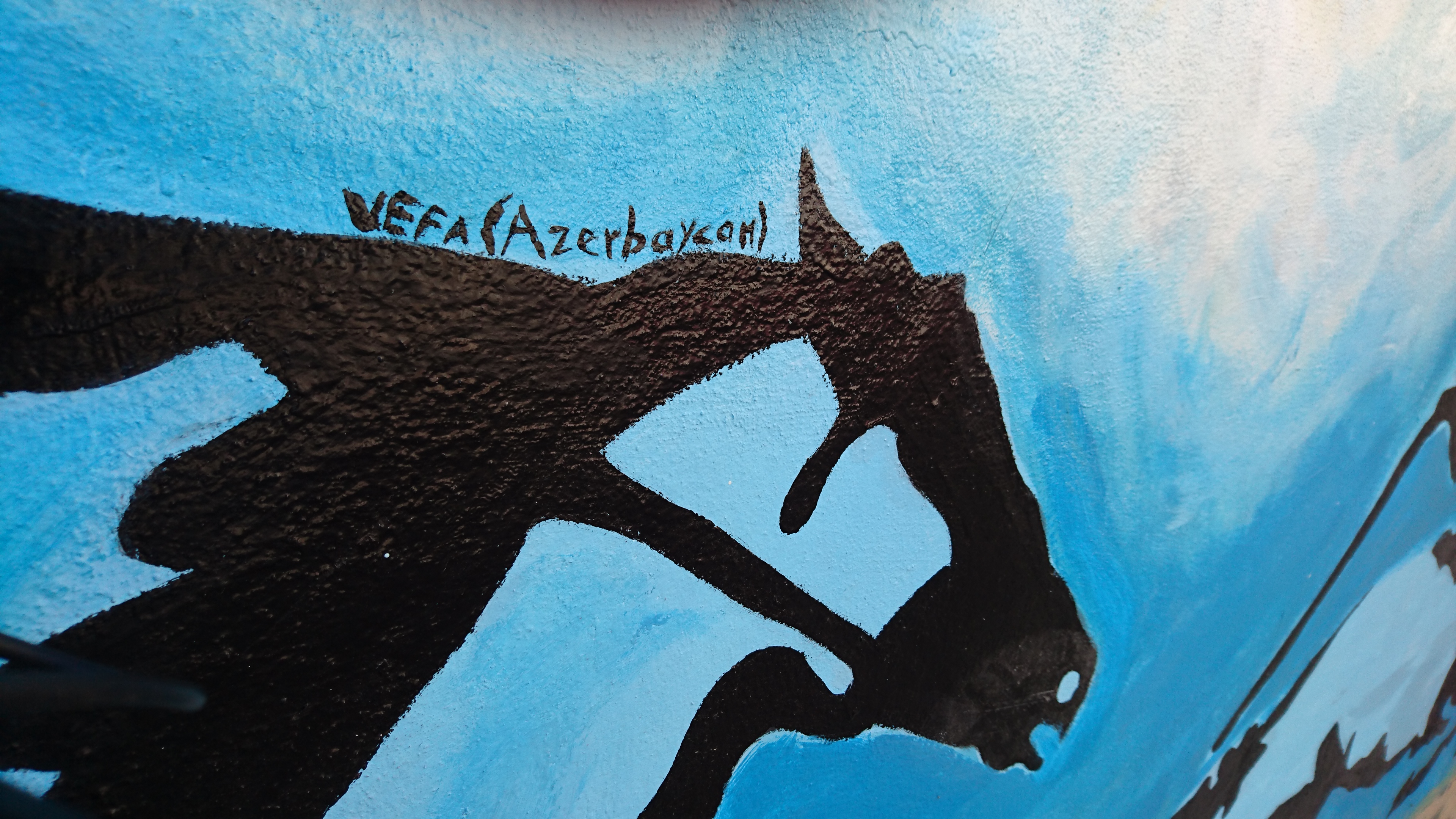 Azerbaycanlı öğrencimizin yaptığı at motifi (Türklerde cirit oyunu)