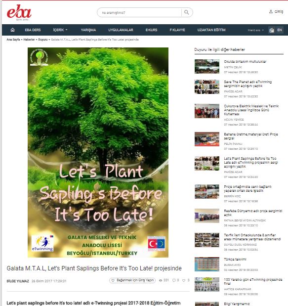 LET’S PLANT SAPLINGS BEFORE IT’S TOO LATE! MEDIA-EBA-EXHIBITION by Erol Yıldırım - Ourboox.com