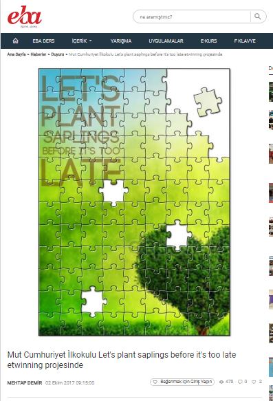 LET’S PLANT SAPLINGS BEFORE IT’S TOO LATE! MEDIA-EBA-EXHIBITION by Erol Yıldırım - Ourboox.com