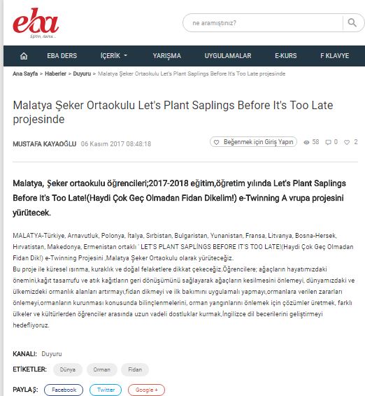 LET’S PLANT SAPLINGS BEFORE IT’S TOO LATE! MEDIA-EBA-EXHIBITION by Erol Yıldırım - Ourboox.com