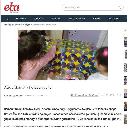 LET’S PLANT SAPLINGS BEFORE IT’S TOO LATE! MEDIA-EBA-EXHIBITION by Erol Yıldırım - Ourboox.com