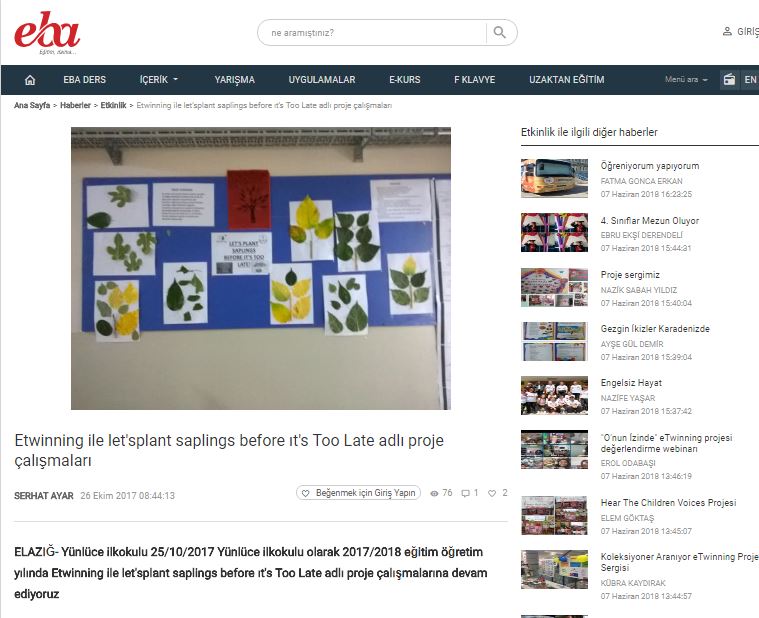 LET’S PLANT SAPLINGS BEFORE IT’S TOO LATE! MEDIA-EBA-EXHIBITION by Erol Yıldırım - Ourboox.com