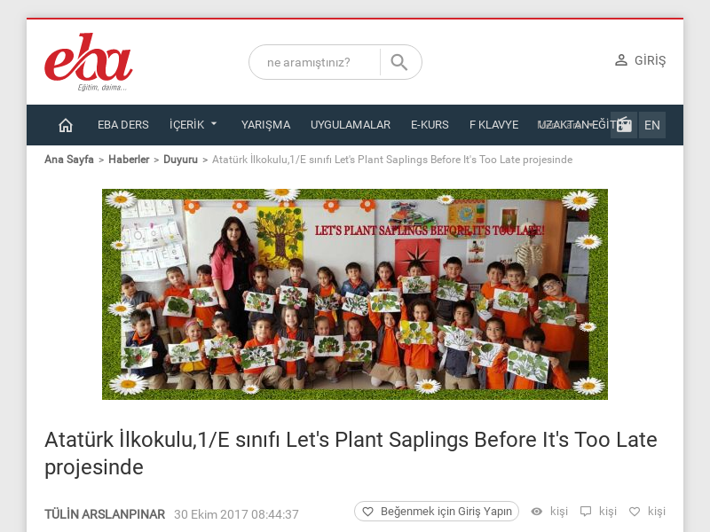 LET’S PLANT SAPLINGS BEFORE IT’S TOO LATE! MEDIA-EBA-EXHIBITION by Erol Yıldırım - Ourboox.com