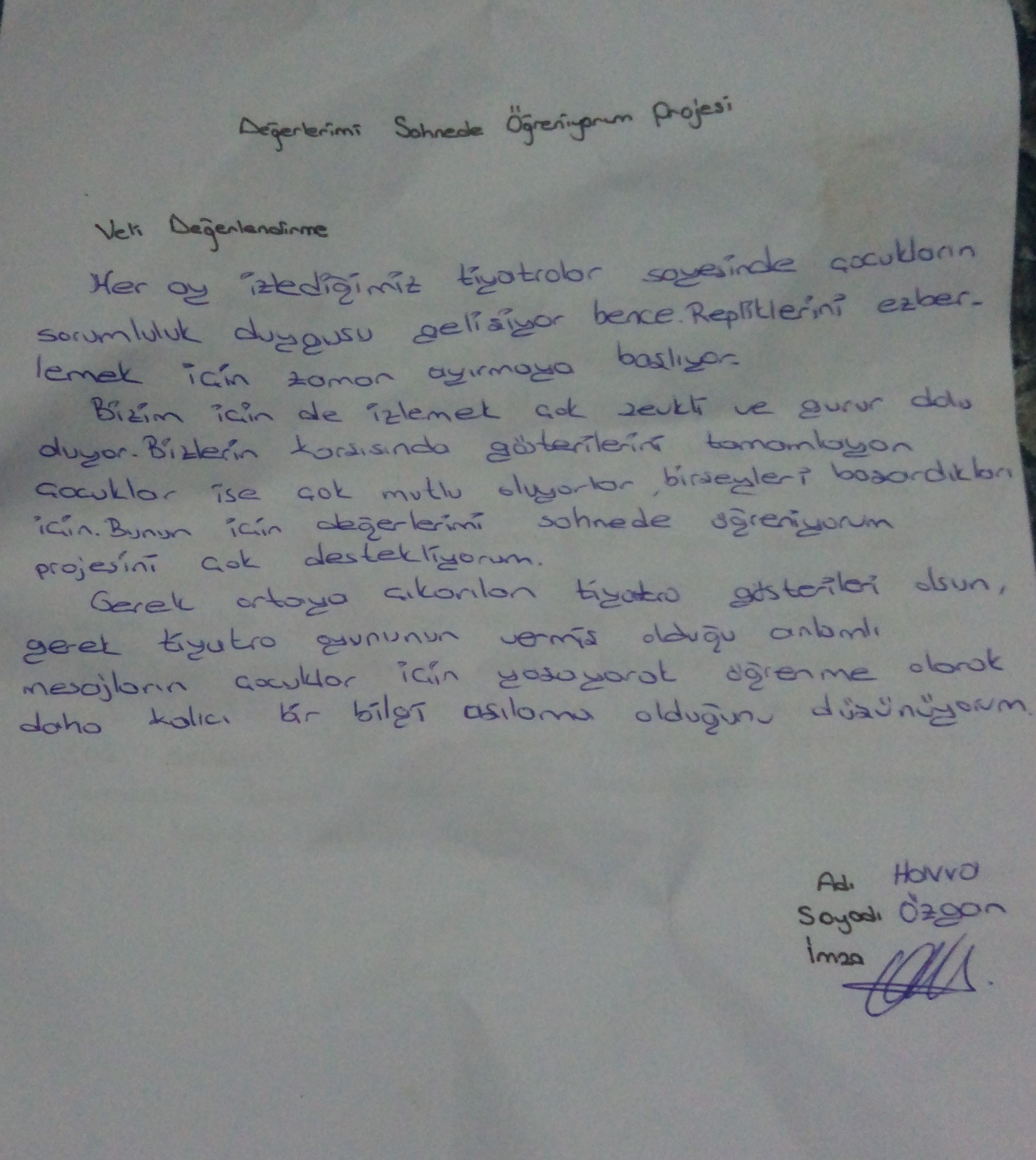 VELİ DEĞERLENDİRME by Saniye AÇIKALIN - Ourboox.com